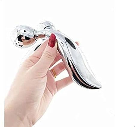 3D Silver Face & Body Massager – Facial Lifting & Skin Tightening Massage Roller
