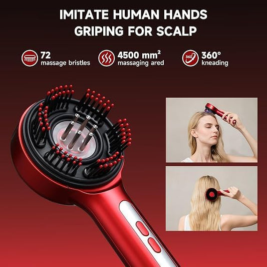 3-in-1 Electric Scalp Massager – Hair Oil Applicator & Waterproof Head Massage Brush