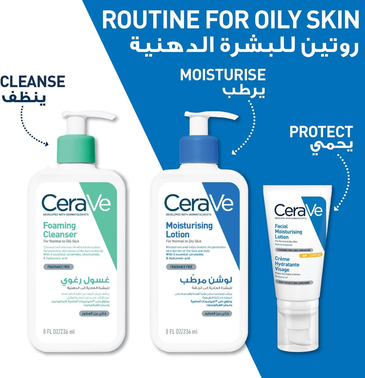 Cerave Foaming Cleanser for Normal to Oily Skin with Hyaluronic Acid