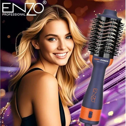 ENZO 3-in-1 Hair Dryer Brush & Straightener – 1200W Hot Air Styler