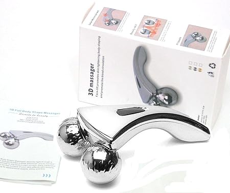 3D Silver Face & Body Massager – Facial Lifting & Skin Tightening Massage Roller