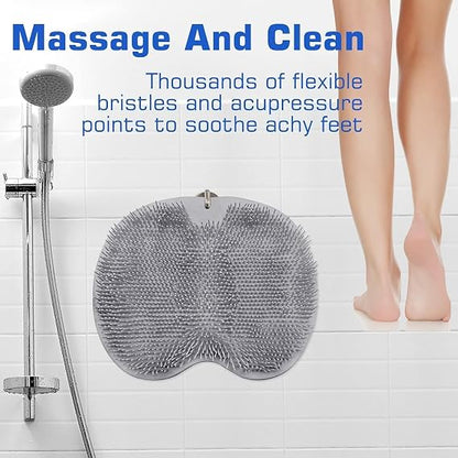 Non-Slip Silicone Massage Pad for Body & Feet – Shower & Bathroom Scrubber Mat
