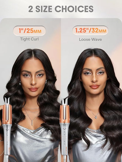 SHEGLAM Automatic Curling Iron 25mm – Fast Heating Hair Curler with 3 Temperatures